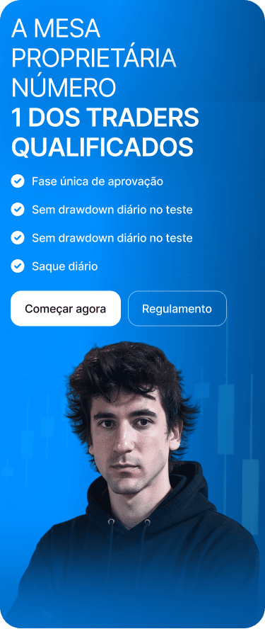 A mesa proprietária número 1 dos traders qualificados — fase única de aprovação, sem drawdown diário no teste e saque diário